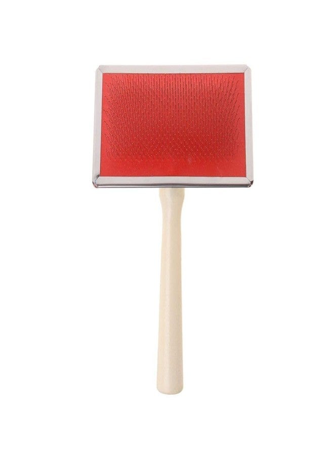 DOGTOWN Wooden Slicker Brush for Dogs and Cats - Natural Wooden Handle, Soft Bristles for Gentle Grooming (S) - Image 1